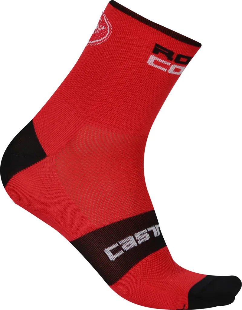 Castelli Rosso Corsa 13 Socks in White-1