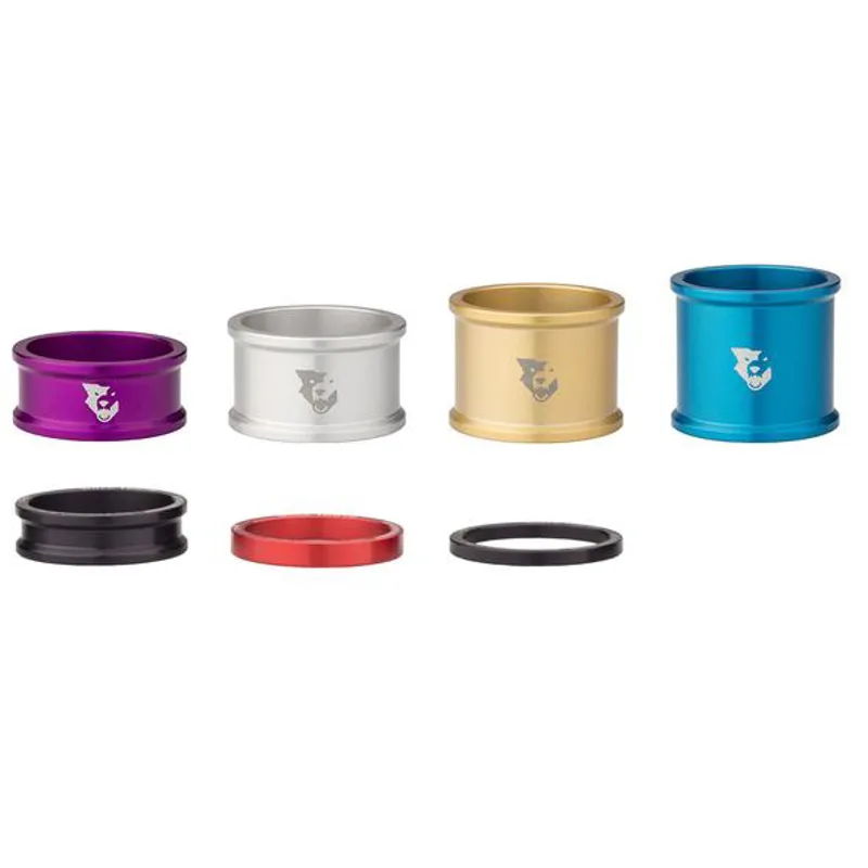 Wolf Tooth Precision Headset Spacers 5 Pack Silver -1