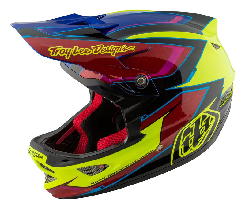 Troy Lee Designs D3 Helmet Cadence Red/Yellow