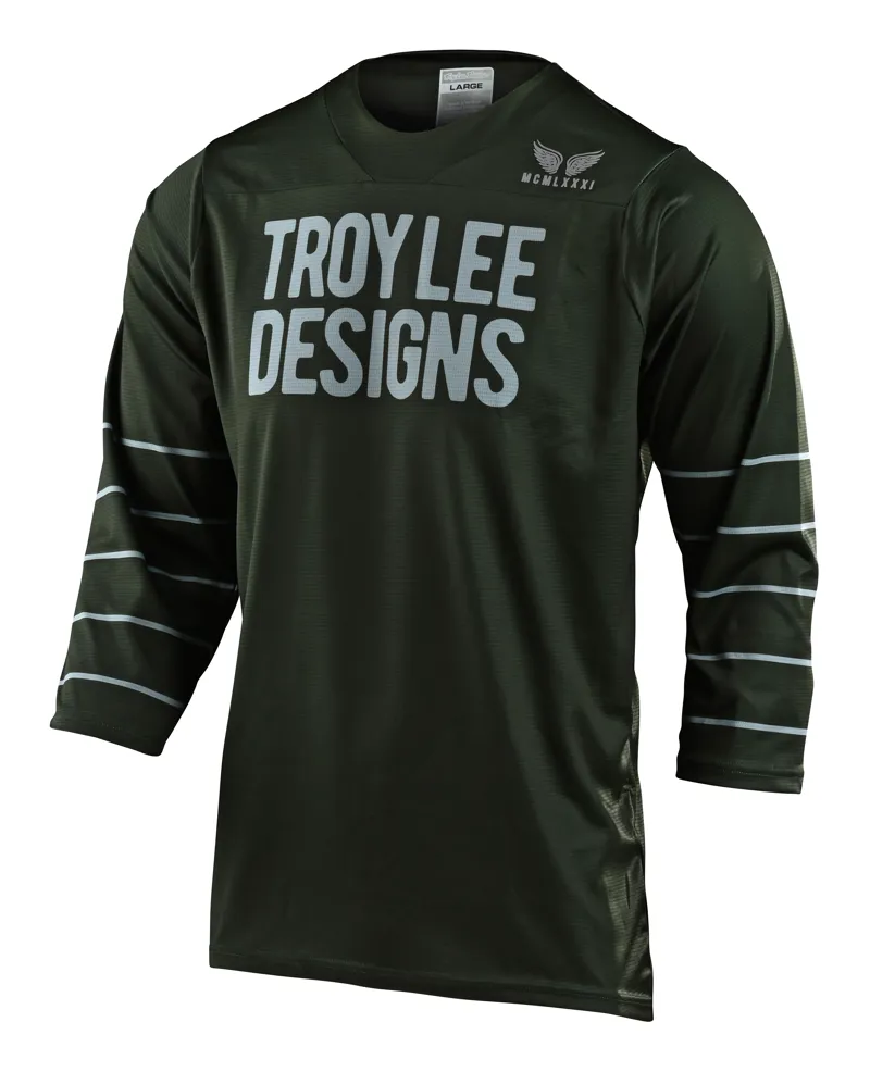 Troy Lee Designs Ruckus Jersey V2 Pinstripe Green/Silver Blue 