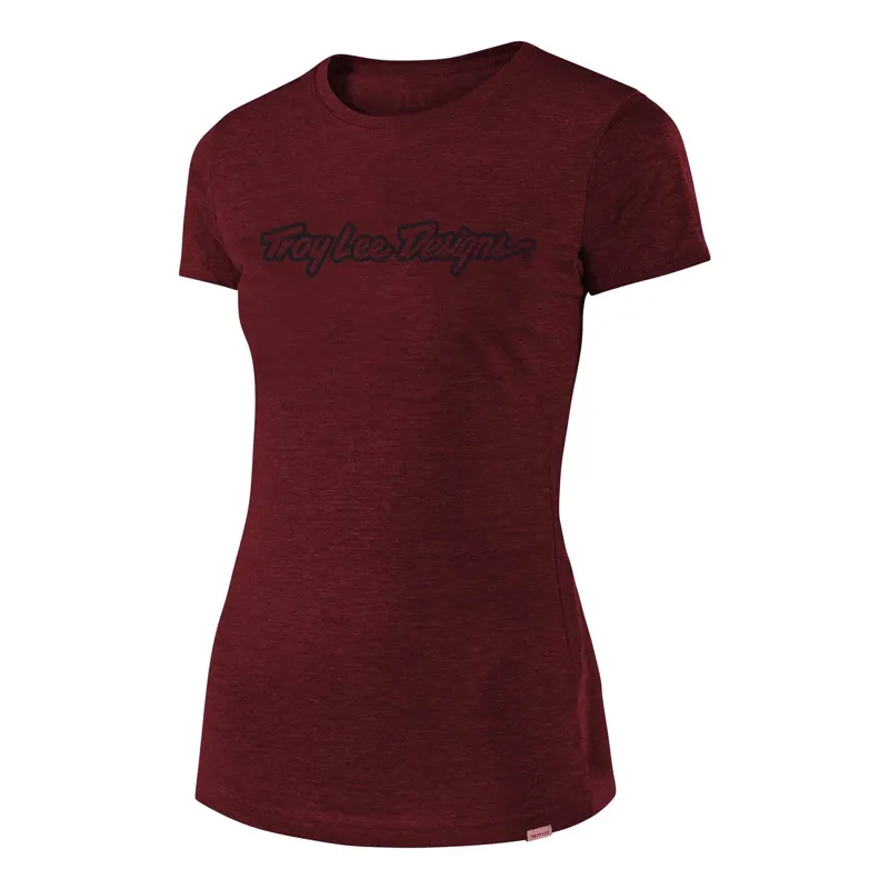 Troy Lee Designs Womens Signature Tee Heather Mauve 