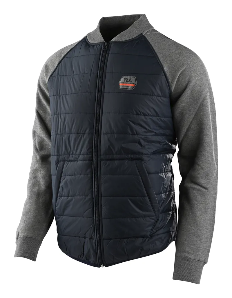 Troy Lee Designs Factory Quilted Bomber Zip Up Jacket Navy 