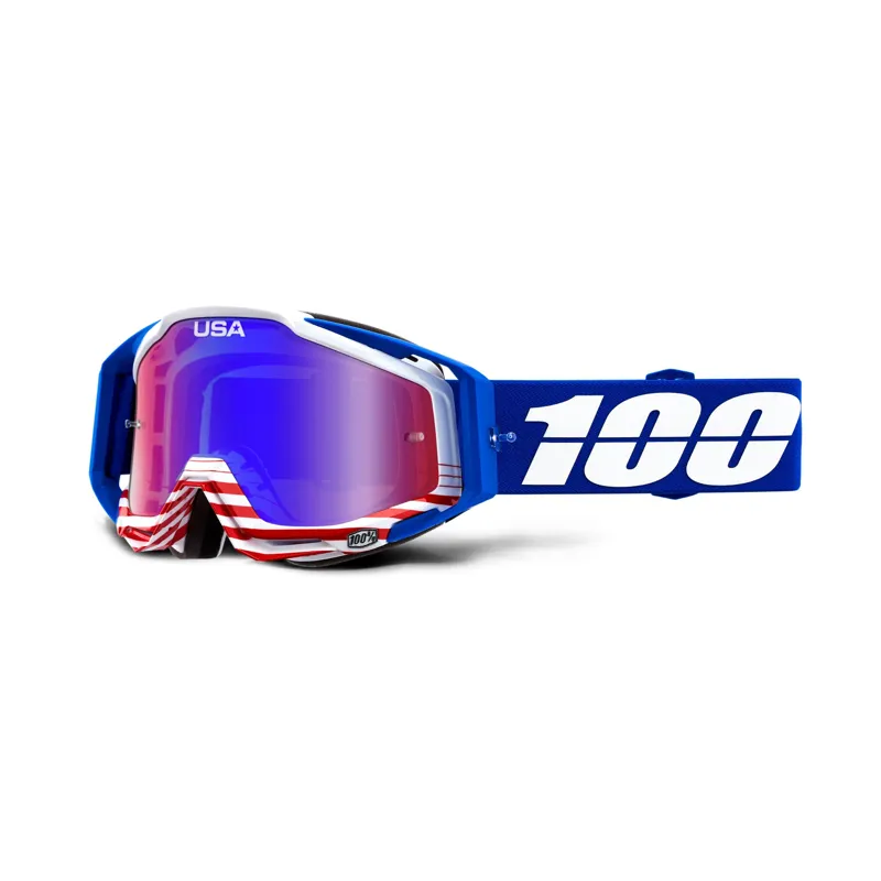 100 Percent Racecraft Goggles / Red Blue Mirror Lens Anthem