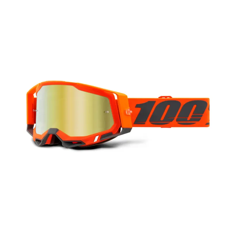 100 Percent Racecraft 2 Goggle Gold Mirror Lens Kerv
