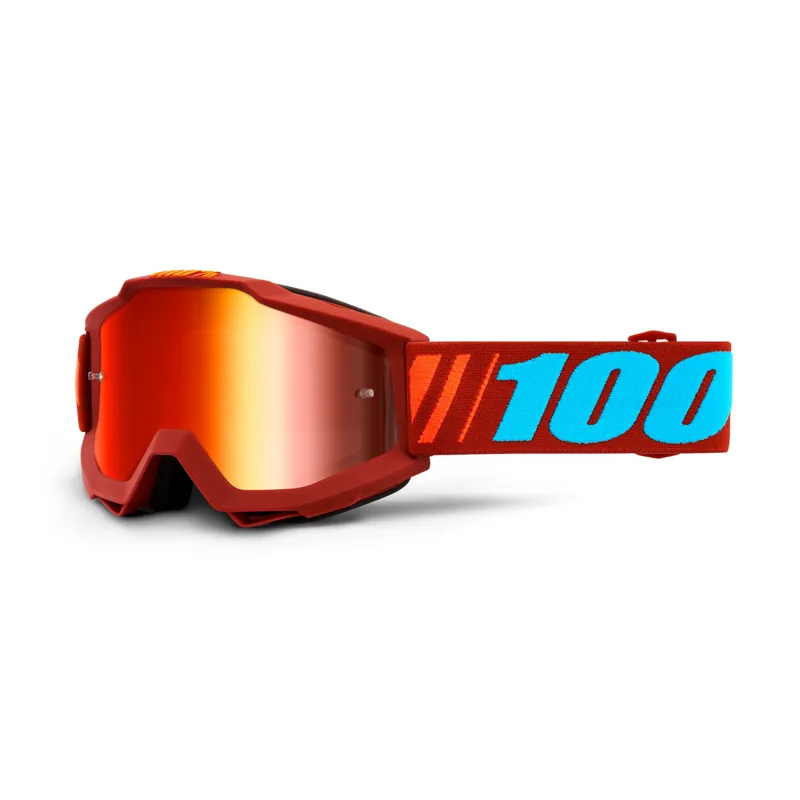 100 Percent Accuri Goggles Red Mirror Lens Dauphine