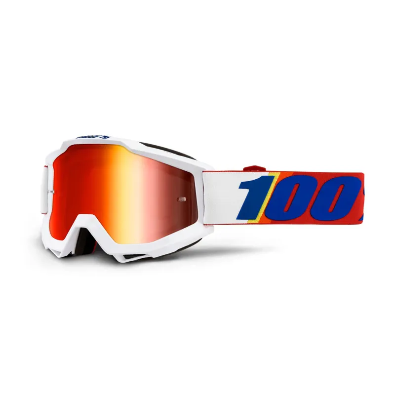 100 Percent Accuri Goggles Red Mirror Lens Minima