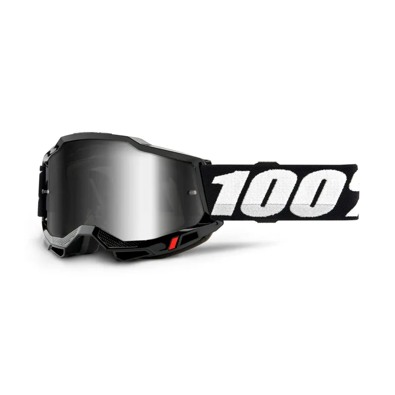 100 Percent Accuri 2 Goggle Silver Mirror Lens Black