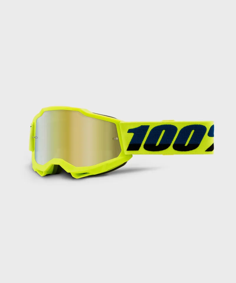 100 Percent Accuri 2 Youth Goggle Gold Mirror Lens Yellow