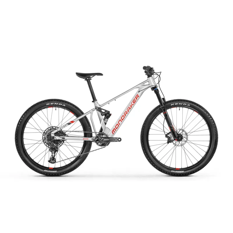 Mondraker F-Play 26Inch Kids Electric Mountain Bike Silver/ Red Red/ Black