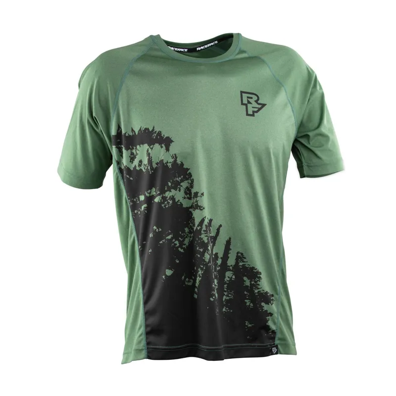 Race Face Trigger Short Sleeve Jersey Green