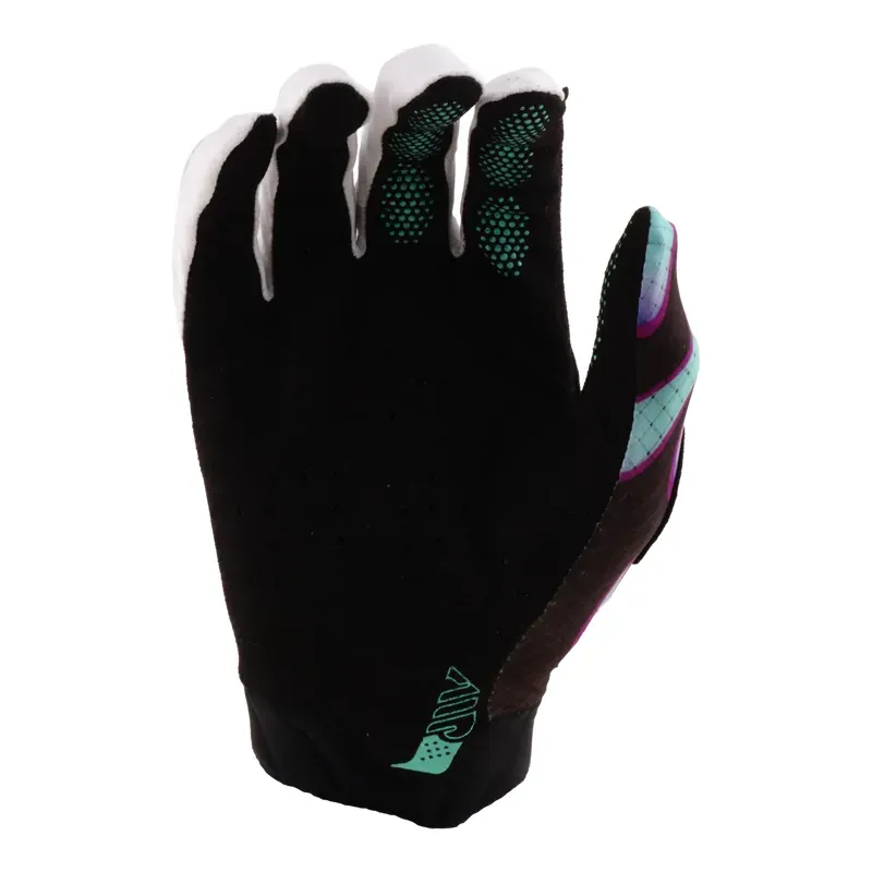 Troy Lee Designs Air Overspray Gloves in Black/Real Teal-1