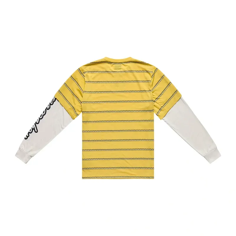 Troy Lee Designs Skyline Fakie Ride LS T-Shirt in Stripe Butter-1