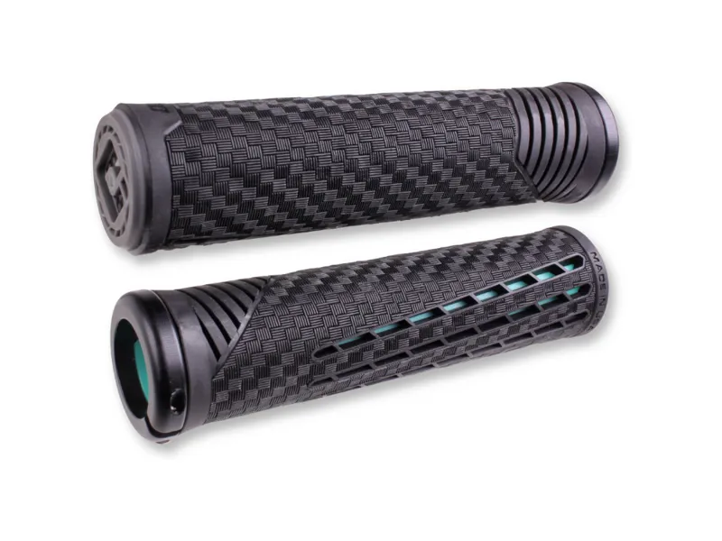 Odi CF Grip V2.1 135mm Lock-on Mountain Bike Grips in Black/Mint Green
