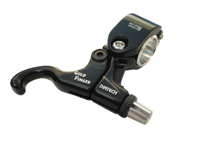 Dia-Compe Gold Finger 22.2/25.4mm Left Hand Brake Lever in Black/Black