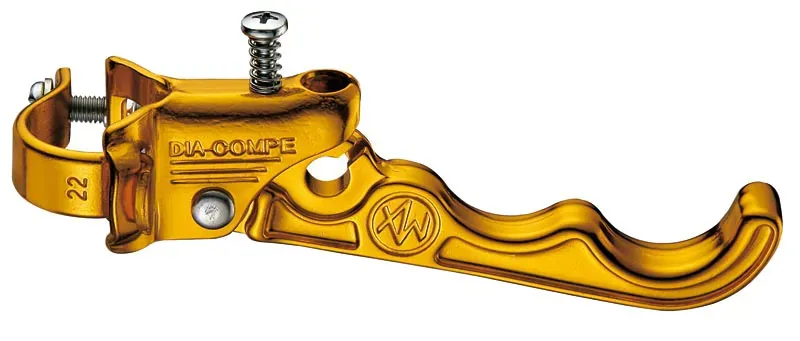 Dia-Compe Tech2 MX120 2-finger 22.2mm Right Hand BMX Lever in Gold
