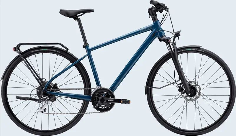 Cannondale Quick CX EQ Hybrid Bike in Black/Blue-1