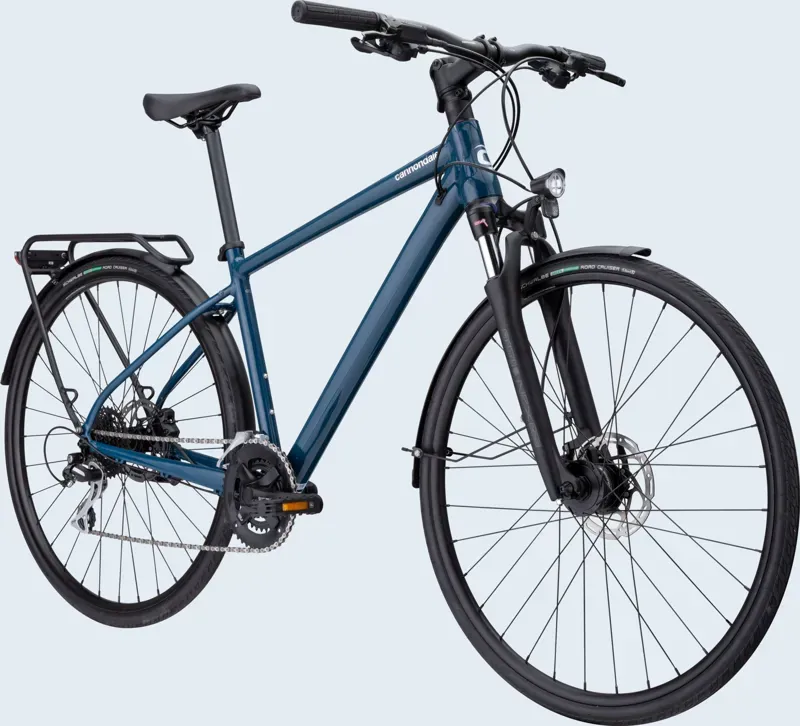 Cannondale Quick CX EQ Hybrid Bike in Black/Blue-2