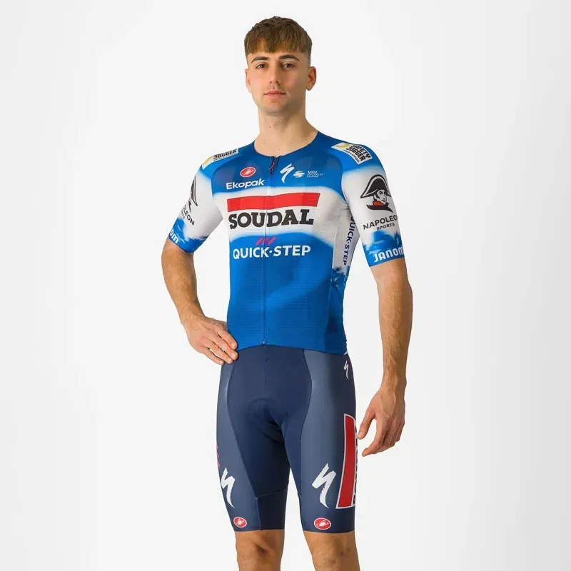 Castelli Soudal Quick-Step Free Aero RC Pro Bib Shorts In Belgian Blue