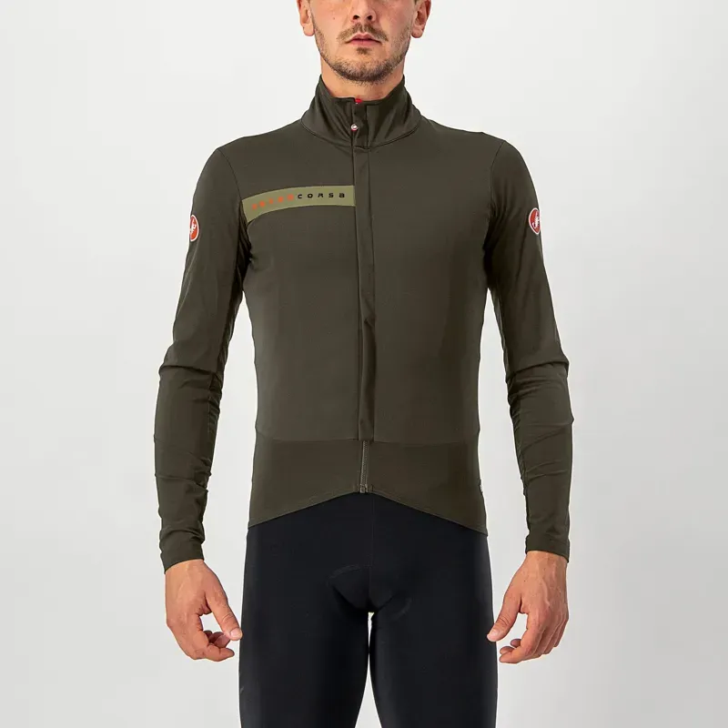 Castelli Beta RoS Mens Jacket in Military Green/Green Tea