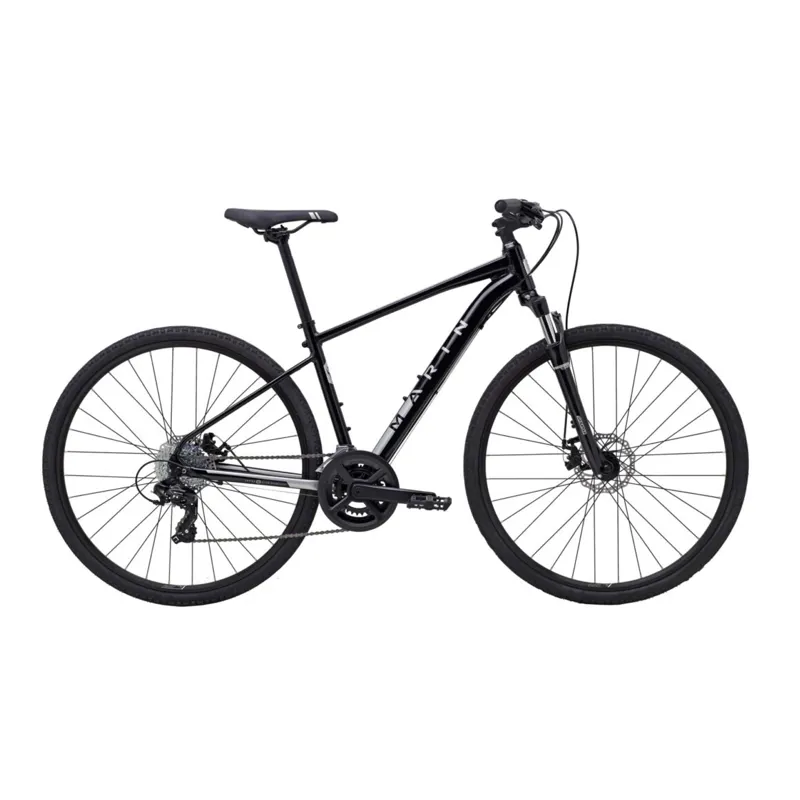 Marin San Rafael DS1 Hybrid Sports Bike in Gloss Black/Silver