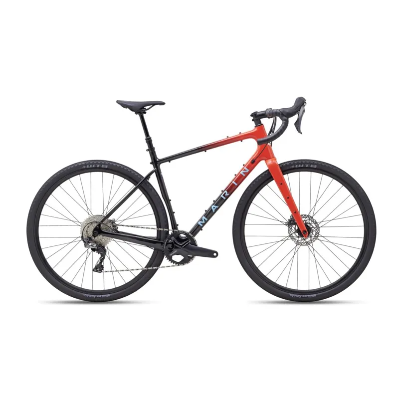Marin Headlands 2 Gravel Bike in Gloss Black/Roarange/Blue