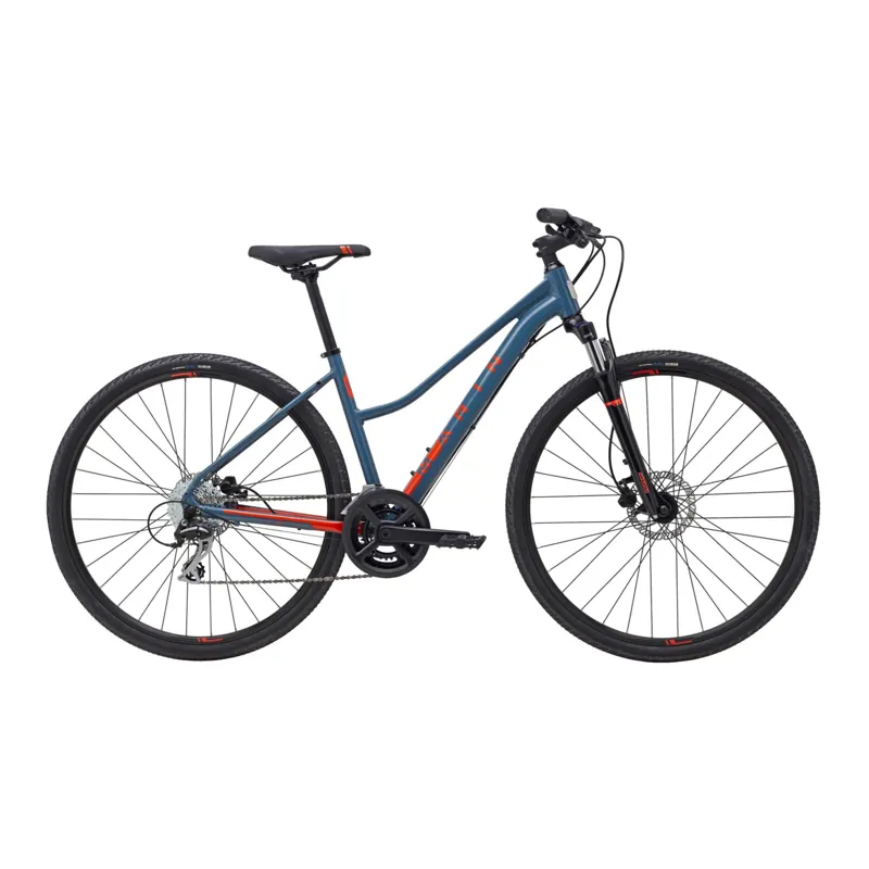Marin San Anselmo DS2 Womens Hybrid Bike in Gloss Grey/Roarange
