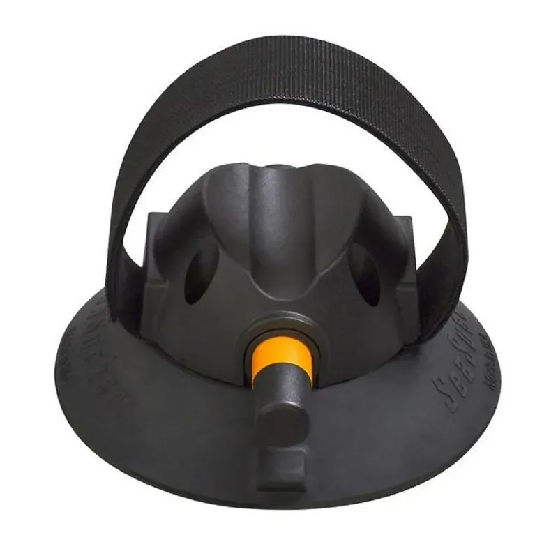 Seasucker 6in Vacuum Mount w/Rear Wheel Strap in Black