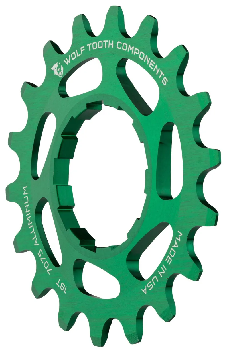 Wolf Tooth Aluminium Single Speed Cog in Green 
