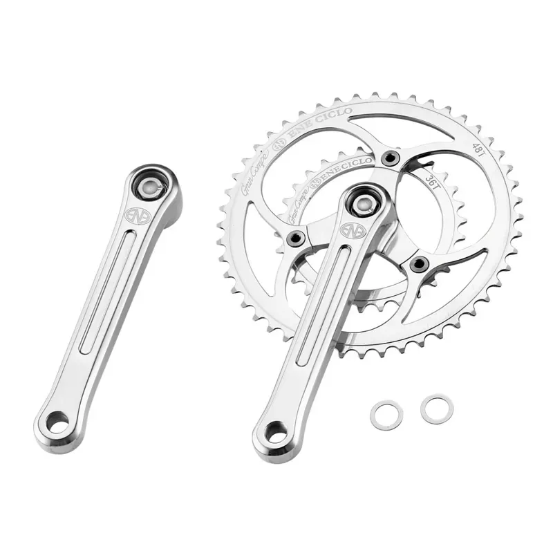 Dia-Compe ENE Ciclo Double Crankset 170mm in Silver