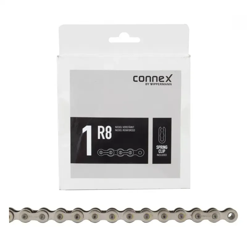 Connex 1R8 1-speed 1/2x1/8-inch 112-link SL Chain in Silver