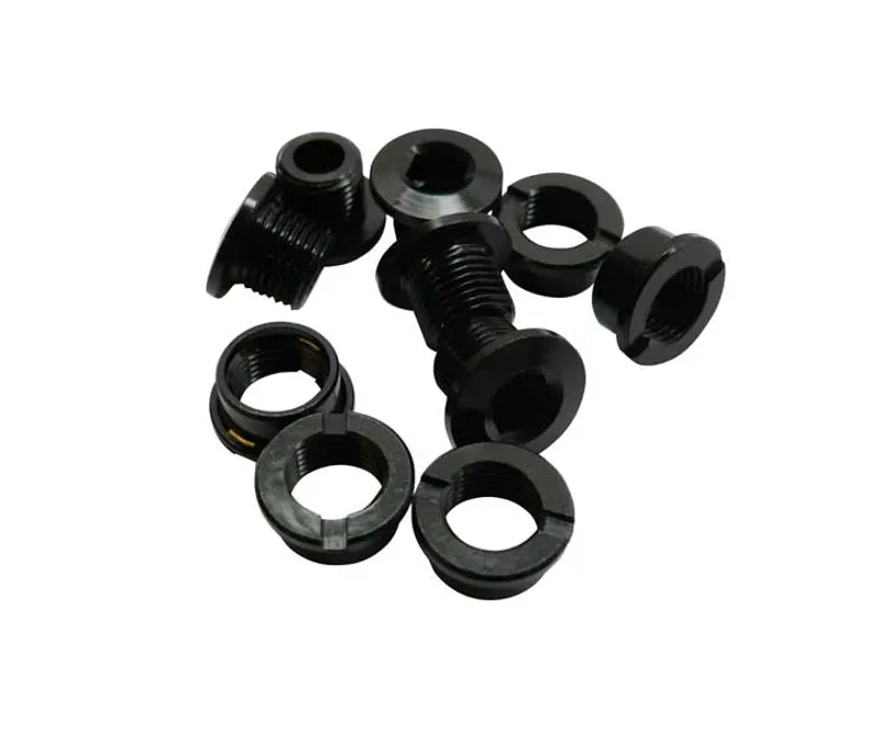 ID Alloy Single 8.5mm Aluminium Chainring Bolts in Anodized Black