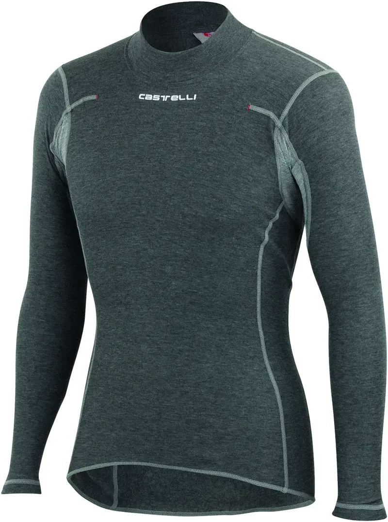 Castelli Flanders Warm Long Sleeve Mens Baselayer in Grey