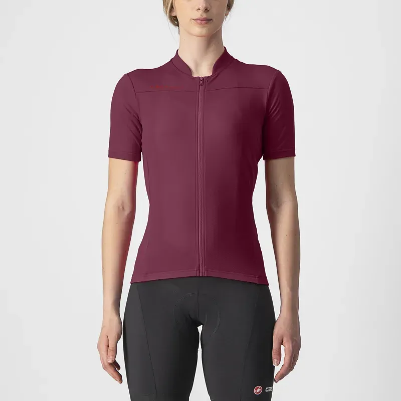 Castelli Anima 3 Women's Jersey in Bordeaux/Red