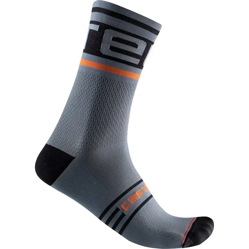 Castelli Prologo 15 Socks in Blue/Orange Pop