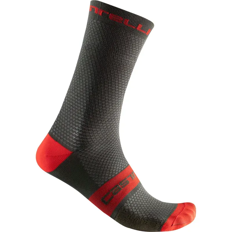 Castelli Superleggera T 18 Socks in Green/Red