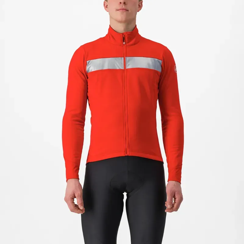 Castelli Raddoppia 3 Jacket in Red/Silver Reflex