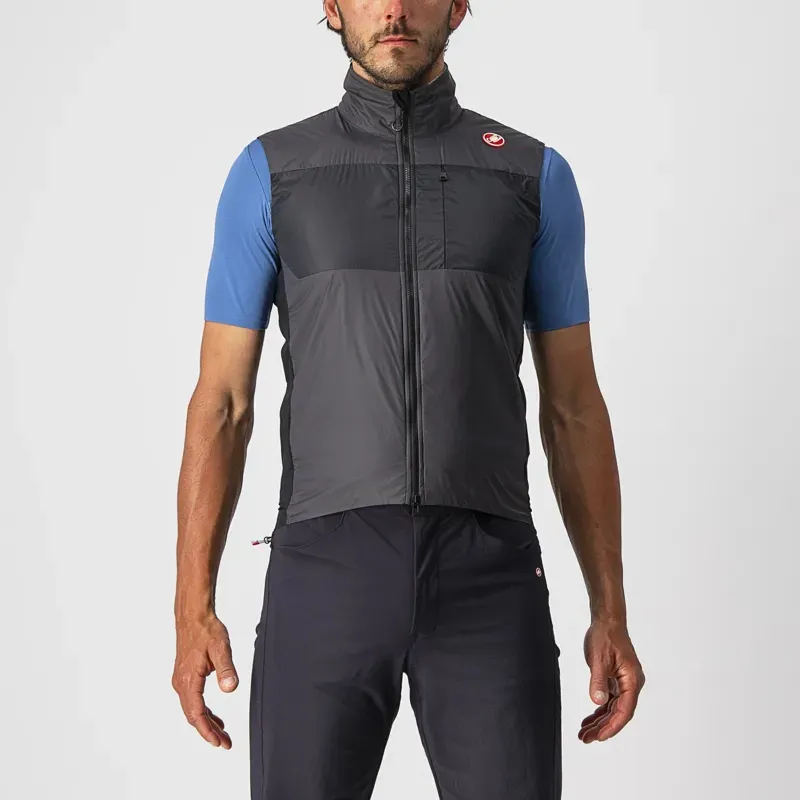 Castelli Unlimited Puffy Vest in Grey/Black/Silver Grey