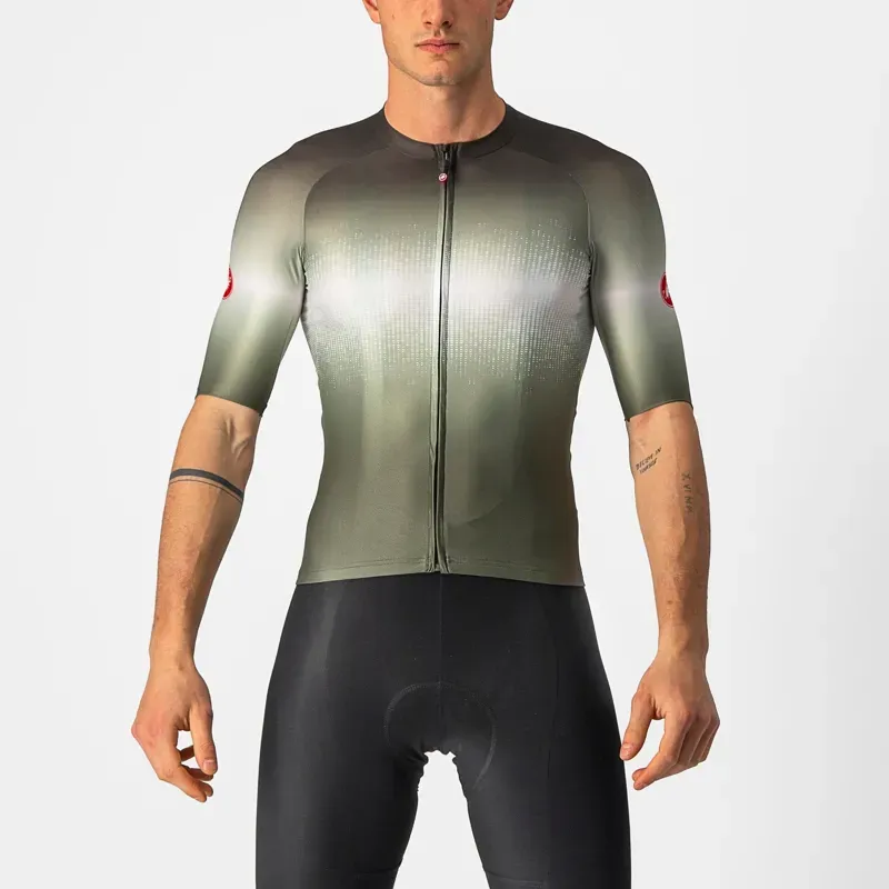 Castelli Aero Race 6.0 Jersey in Military Green/ Black