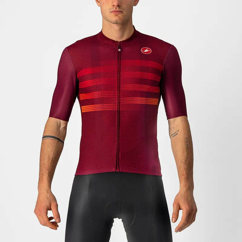 Castelli Endurance Pro Jersey in Bordeaux/Red/Orange