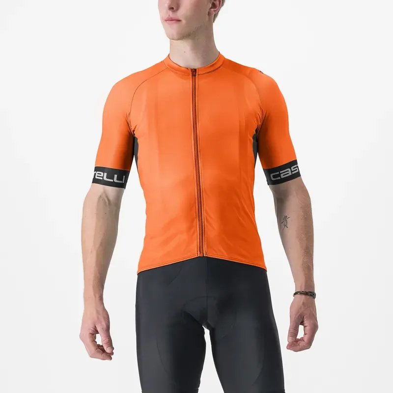 Castelli Entrata VI Jersey in Briliant Orange/Grey/Ivory