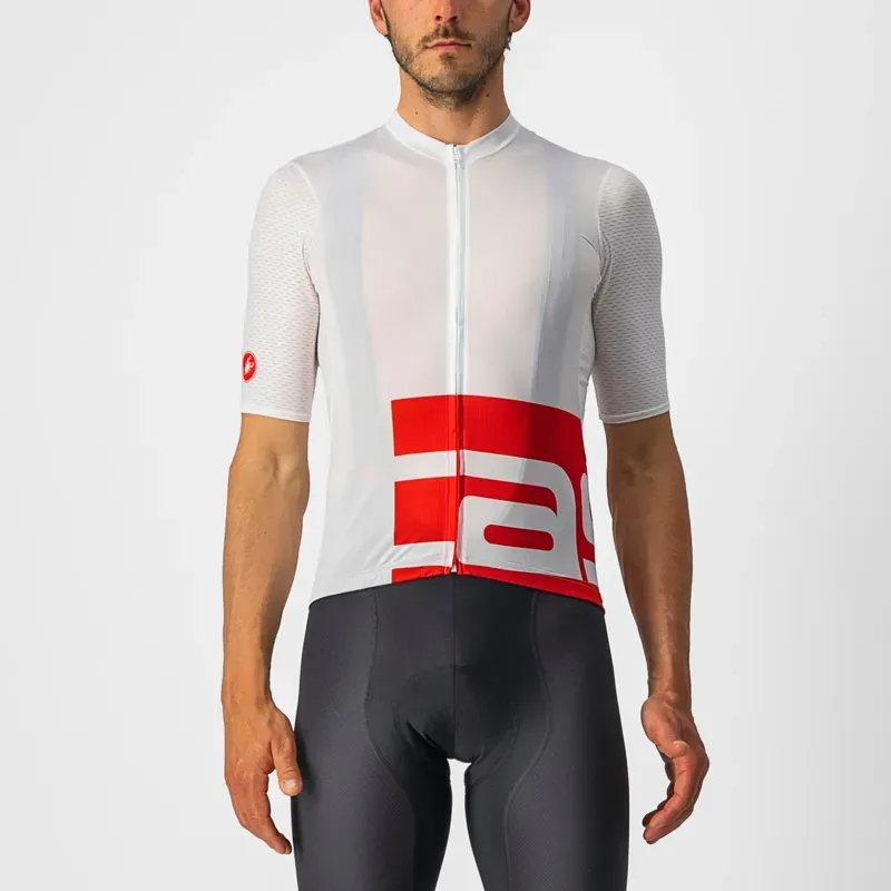 Castelli Downtown Jersey in White/Red