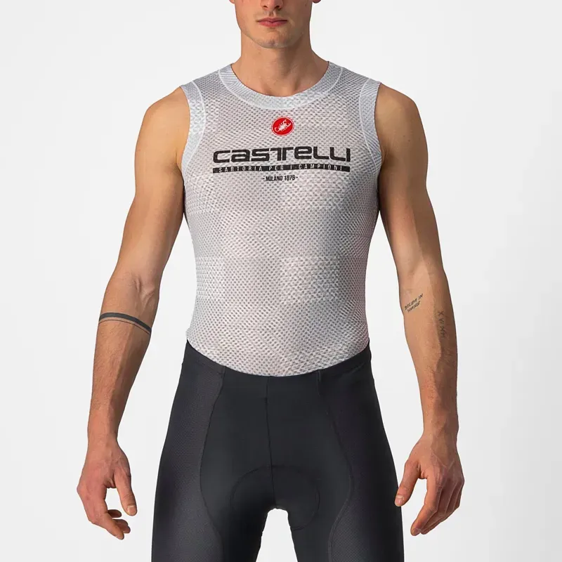 Castelli Pro Mesh Sleeveless Base Layer in Silver Grey