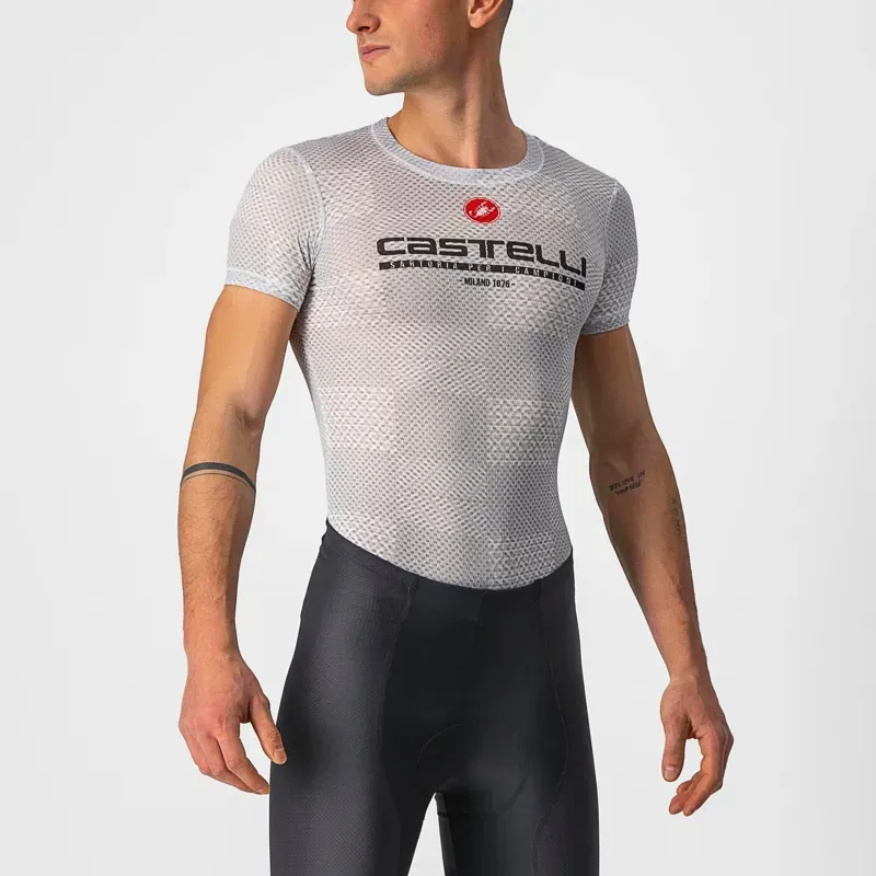 Castelli Pro Mesh Base Layer in Silver Grey