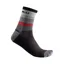 Castelli Scia 12 Socks in Grey/Red/Black