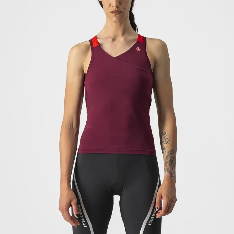 Castelli Solaris Women's Top in Bordeaux/Red