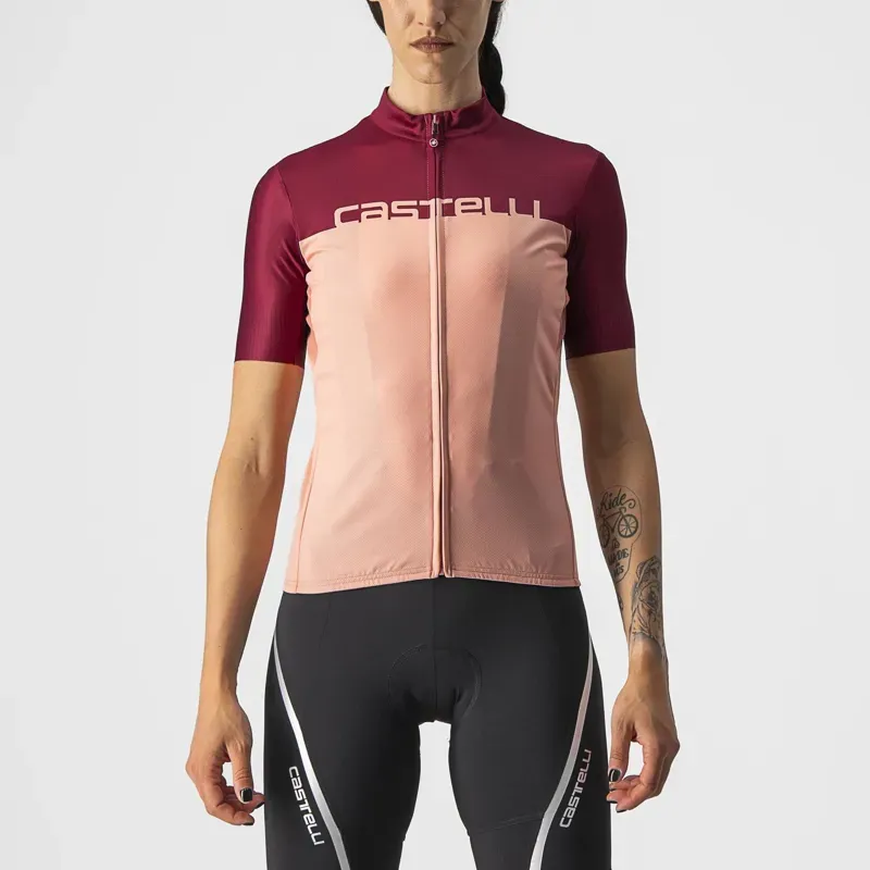 Castelli Velocissima Women's Jersey in Blush/Bordeaux