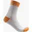Castelli Velocissima 12 Women's Socks in Ivory/Orange