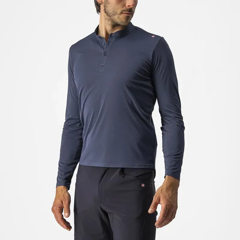 Castelli Tech 2 Henley Long Sleeve in Savile Blue