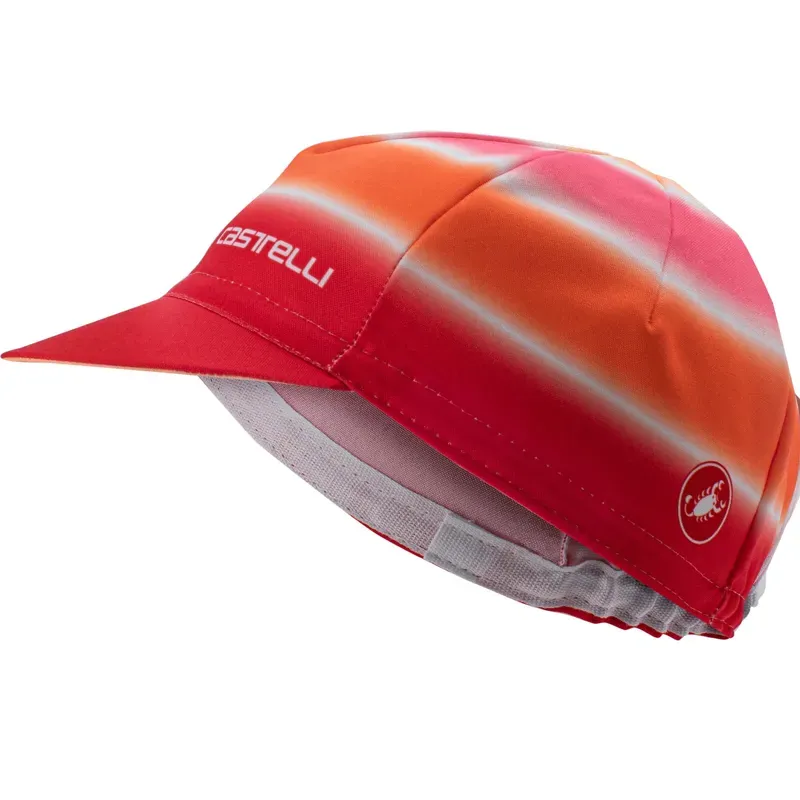 Castelli Dolce Women's Cycling Cap in Soft Orange/Hibiscus