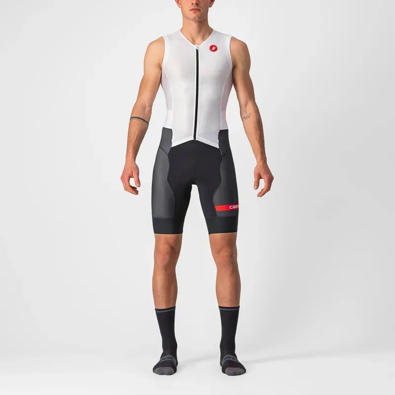 Castelli Free Sanremo 2 Sleeveless Suit in White/Black